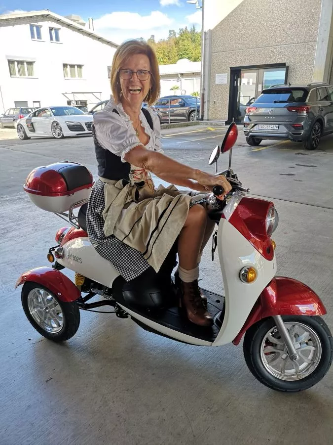 Probefahrt mit einem Seniorenmobil